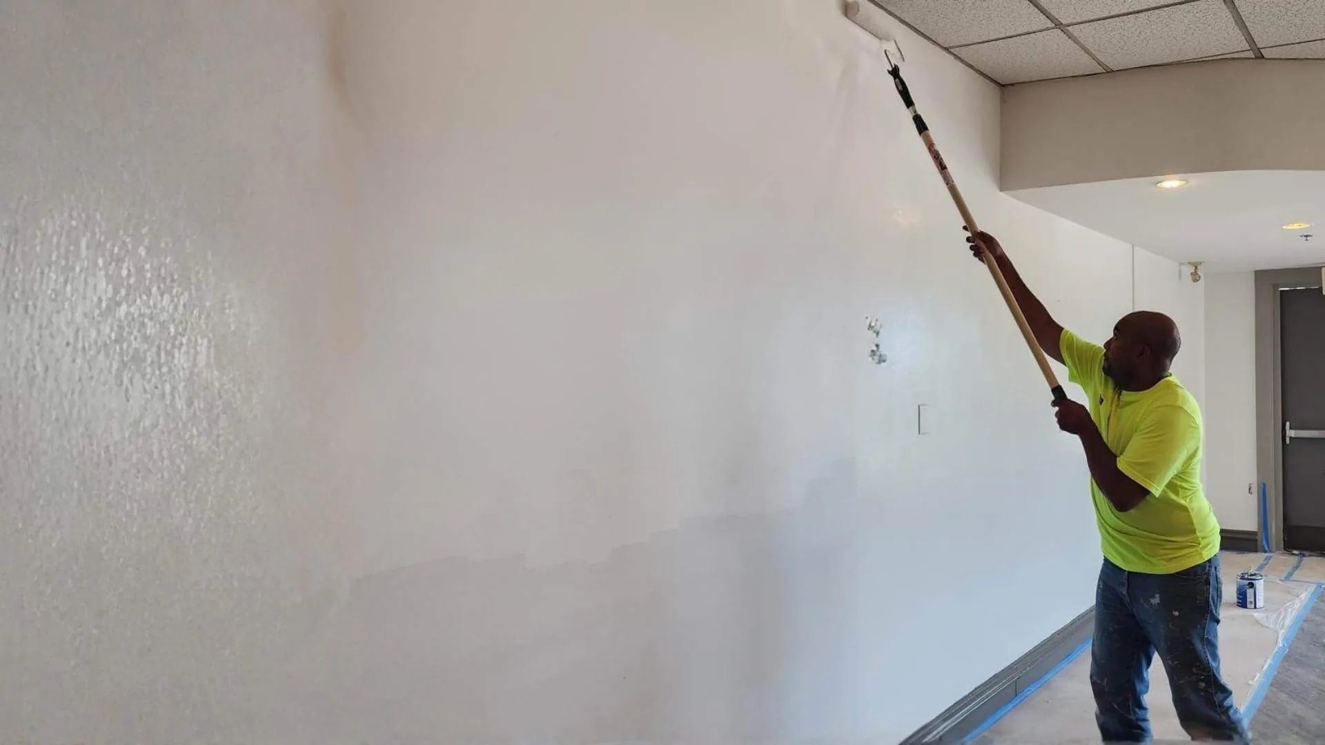 Professional painter at work
